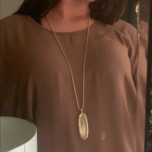 rose gold long Kendra Scott necklace